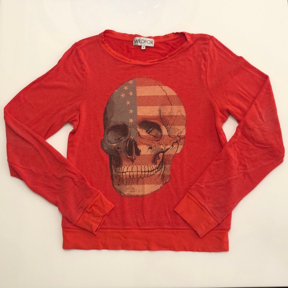 Wildfox USA Skull Sweatshirt
